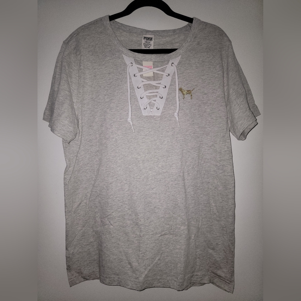 PINK T-shirt with puppy logo NWT